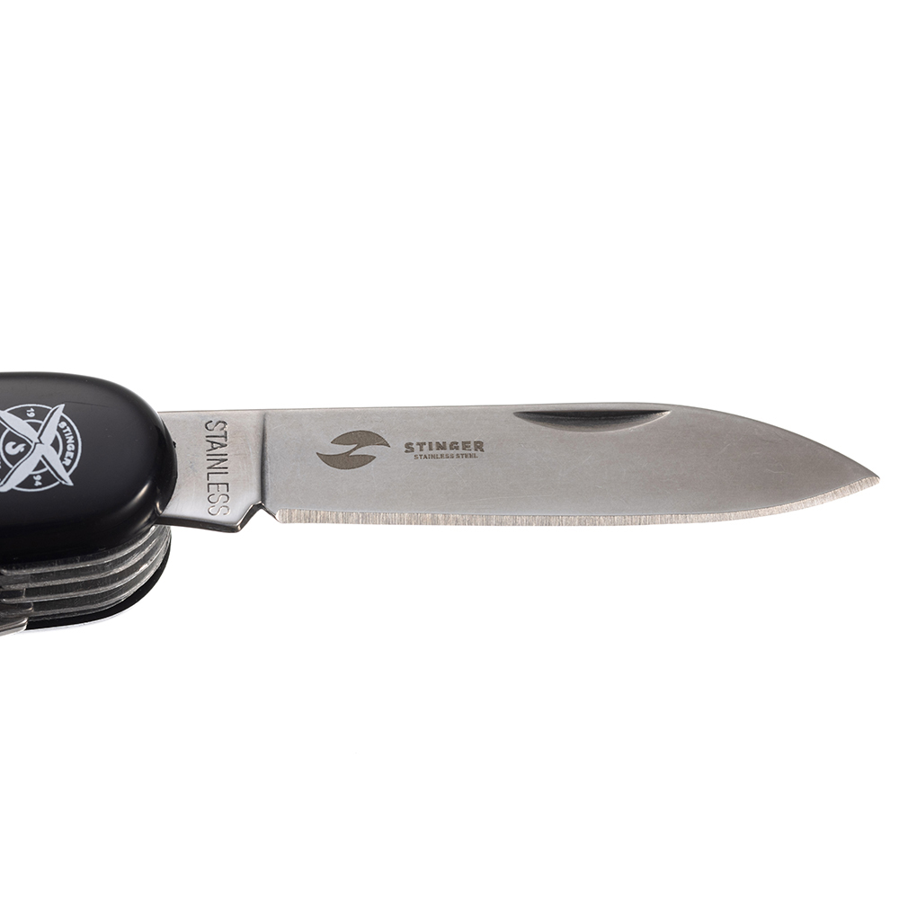 Нож перочинный 89 мм, 15 функций, в блистере STINGER FK-K5012ALLB
